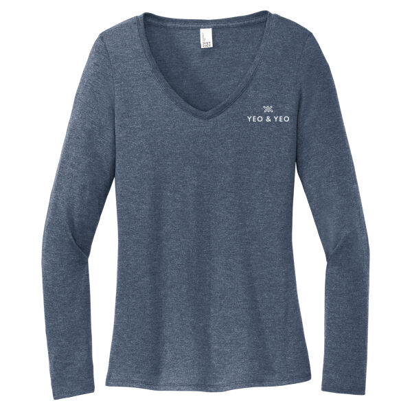 District® Women's Perfect Tri® Long Sleeve V Neck Tee Thumbnail