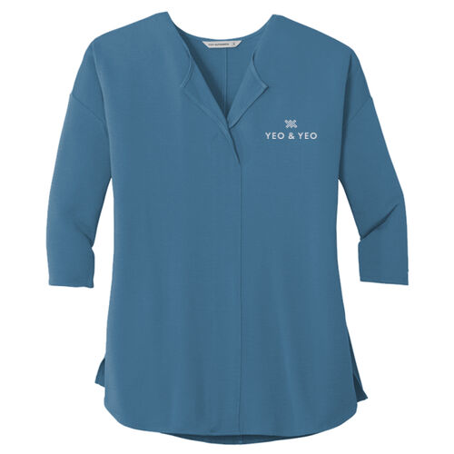 Port Authority® Women's Concept 3/4-Sleeve Soft Split Neck Top Thumbnail