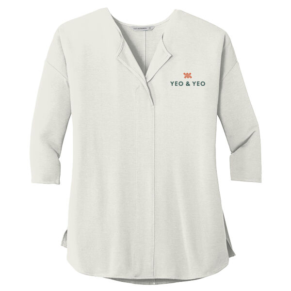 Port Authority® Women's Concept 3/4-Sleeve Soft Split Neck Top Thumbnail