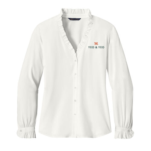 Brooks Brothers® Women’s Long Sleeve Ruffle Collar Blouse Thumbnail