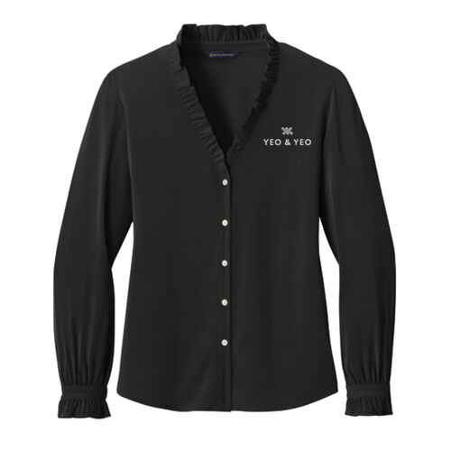 Brooks Brothers® Women’s Long Sleeve Ruffle Collar Blouse Thumbnail