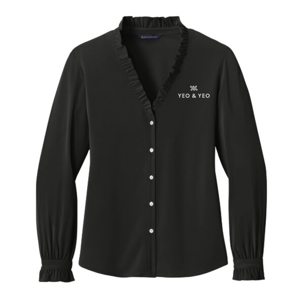 Brooks Brothers® Women’s Long Sleeve Ruffle Collar Blouse Thumbnail