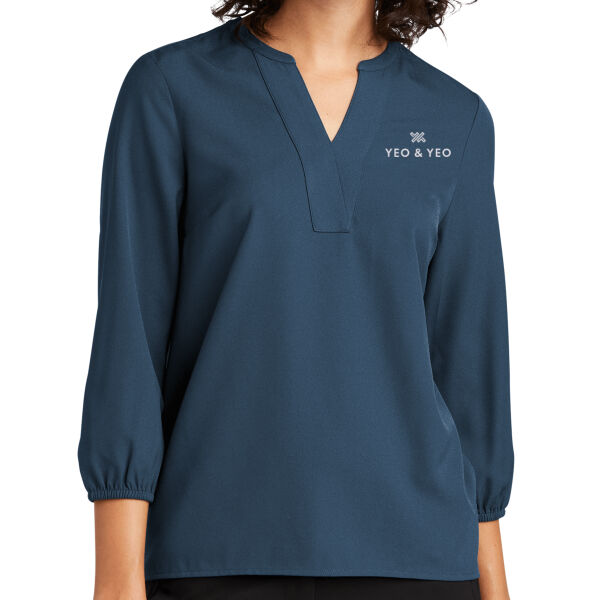 Mercer+Mettle® Women's Stretch Crepe 3/4-Sleeve Blouse Thumbnail